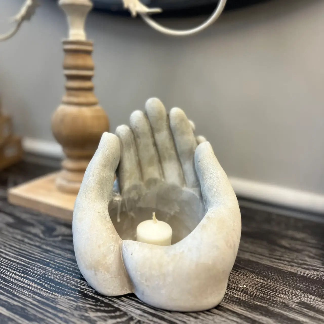 Cement Hands Planter