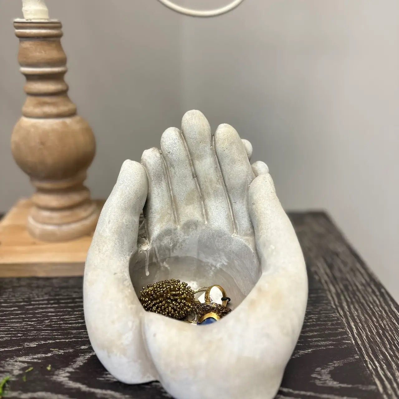 Cement Hands Planter