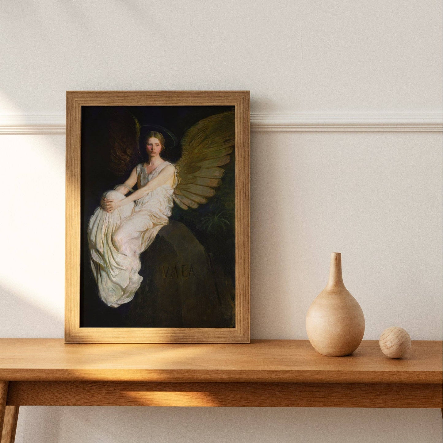 Vintage Angel Art Painting | Religious Wall Art | Antique O