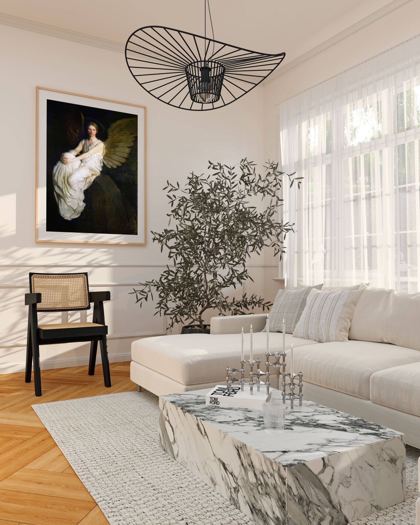 Vintage Angel Art Painting | Religious Wall Art | Antique O