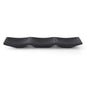 32.5 Inch Black Carved Rectangular Paulownia Wood Divided Tray - LAST ONE