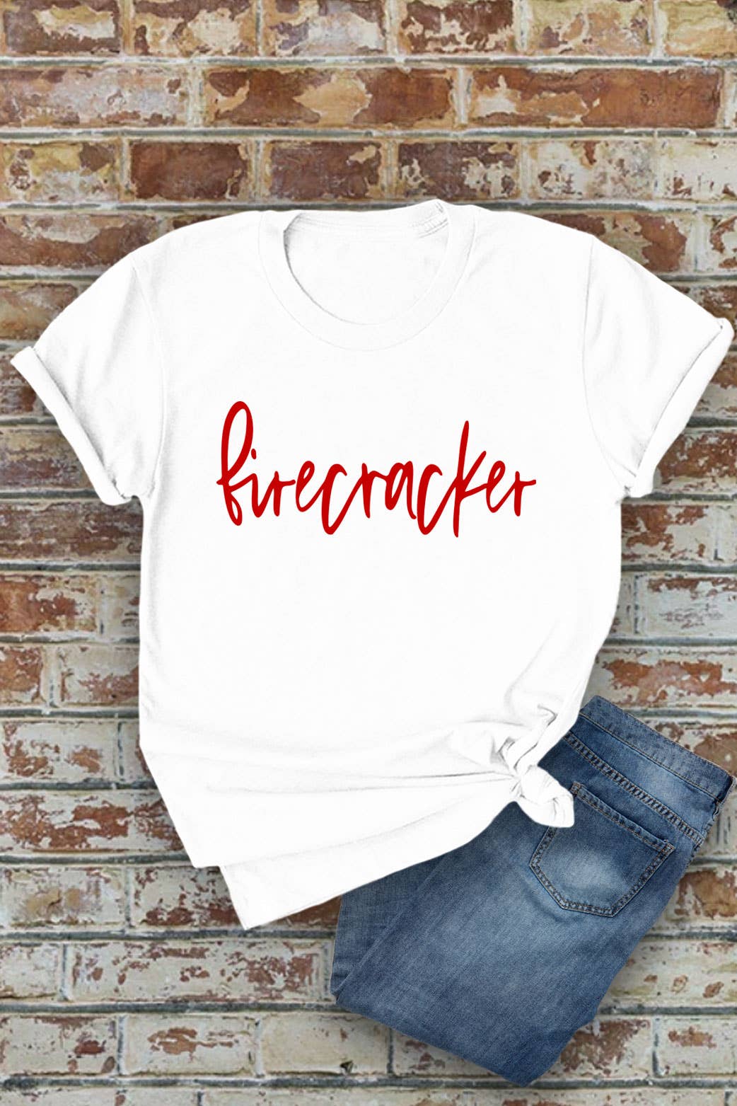 Firecracker Unisex Round Neck T-Shirt